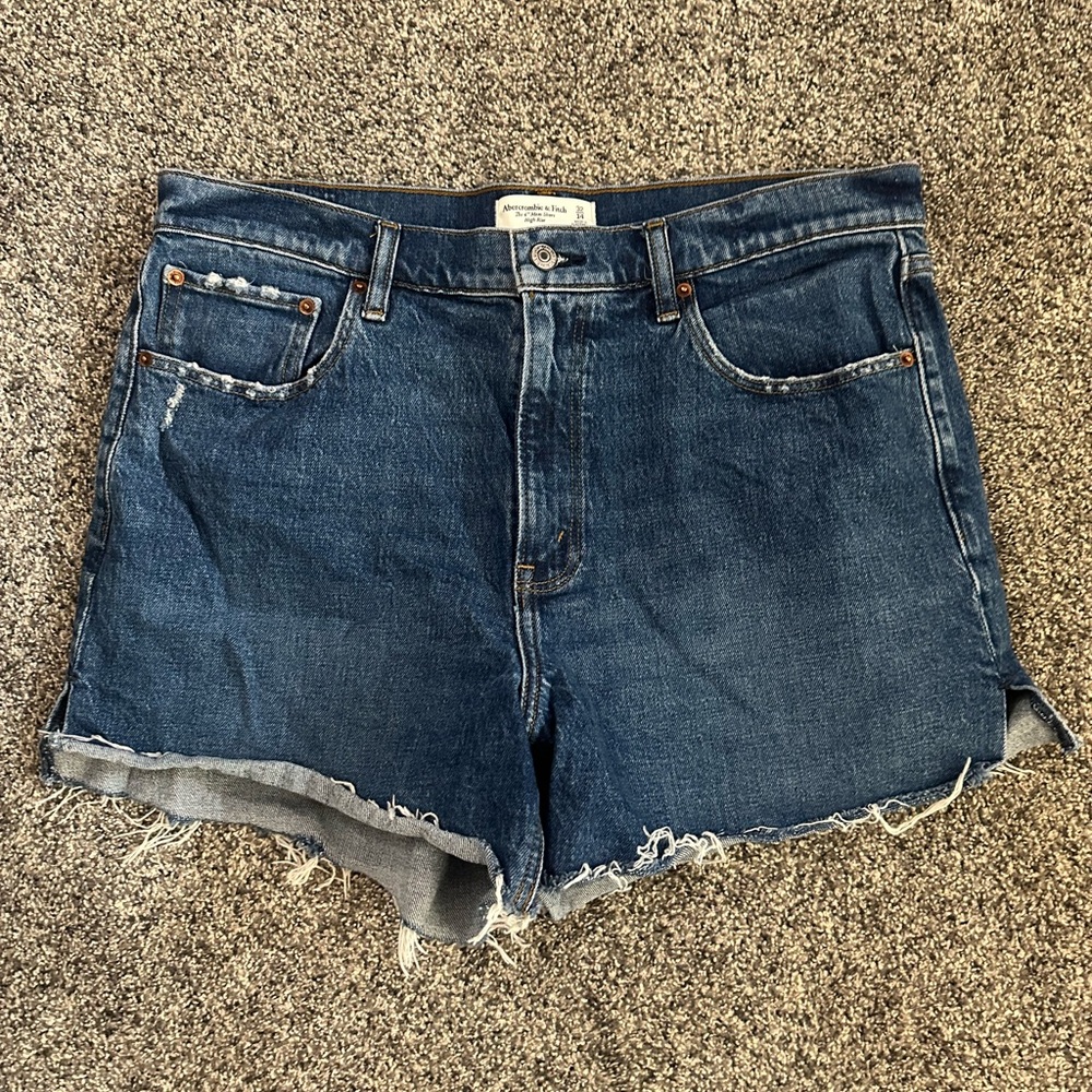 Abercrombie & Fitch Dark Blue High Rise Shorts